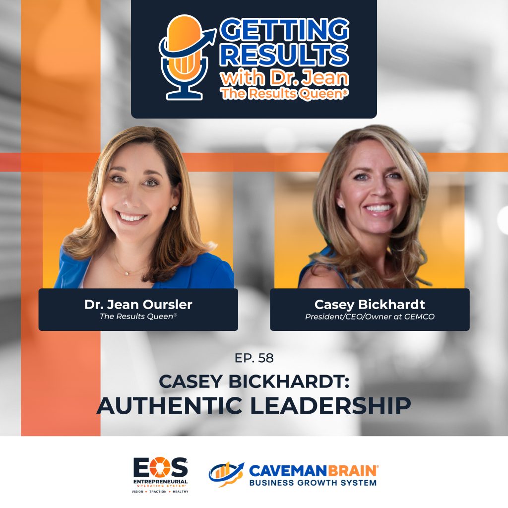 Casey Bickhardt discussing authentic leadership on the Caveman Brain podcast