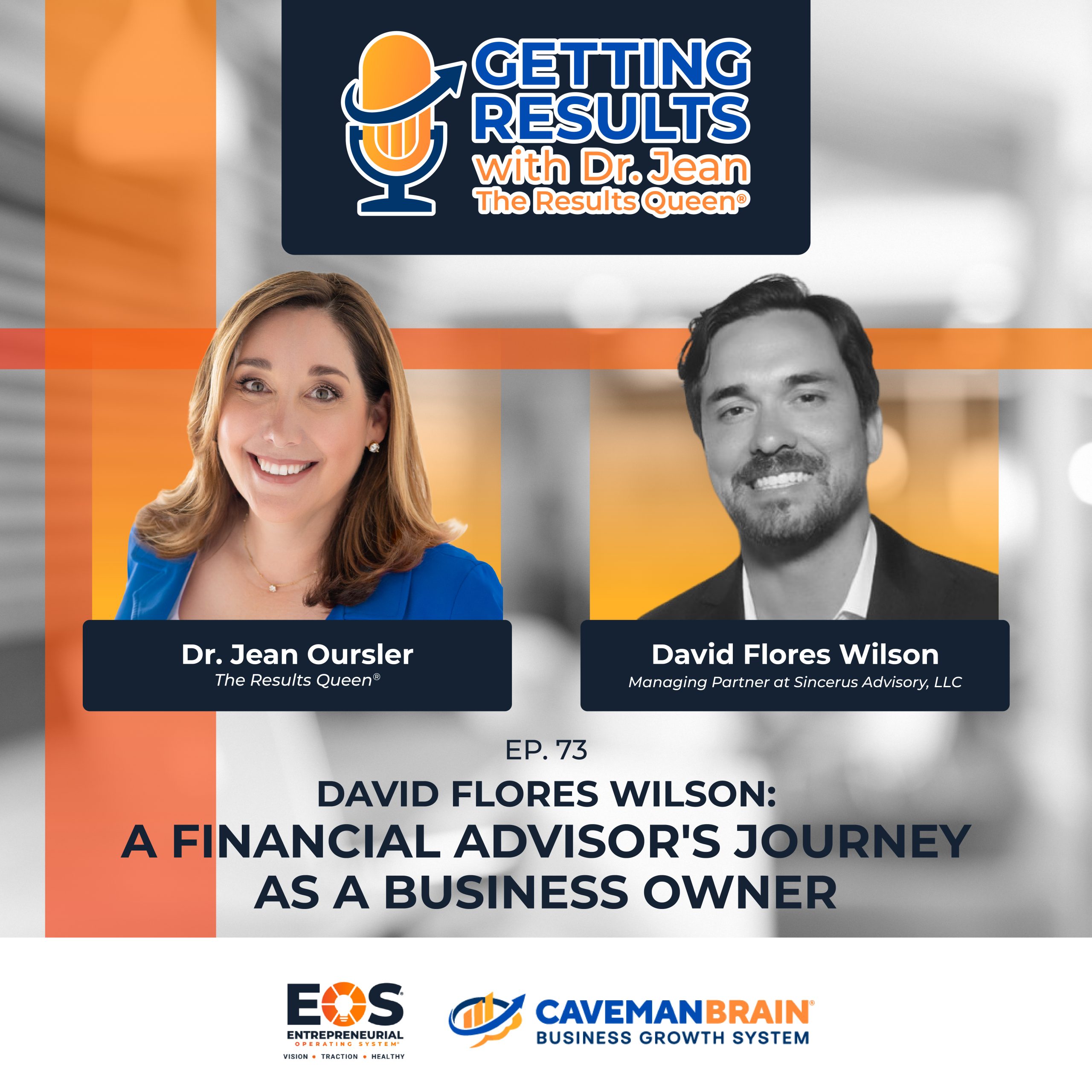 David Flores Wilson discussing a financial advisor’s journey as a business owner on the Caveman Brain podcast
