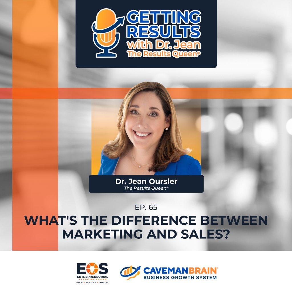 What’s the difference between marketing and sales discussed on the Caveman Brain podcast
